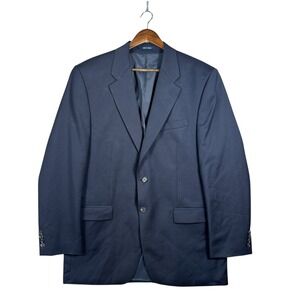 Ralph Lauren Blazer Mens 42L 42 Long Navy 100% Wool Two Button Sport Coat Jacket